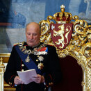 2 October: King Harald undertakes the formal opening of the 157th session of the Storting.  (Photo: Erlend Aas / NTB scanpix)